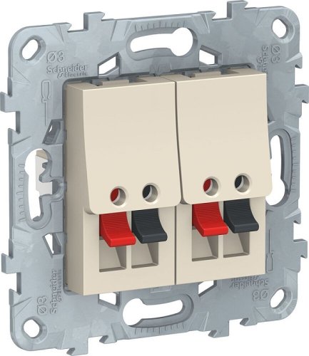 Розетка аудио без рамки Schneider Electric Unica New 2-м. бежевый картинка